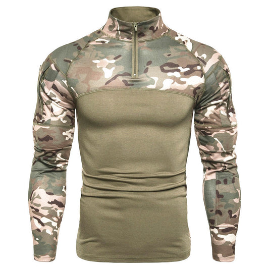T-shirt tactique à manches longues pour hommes camouflage