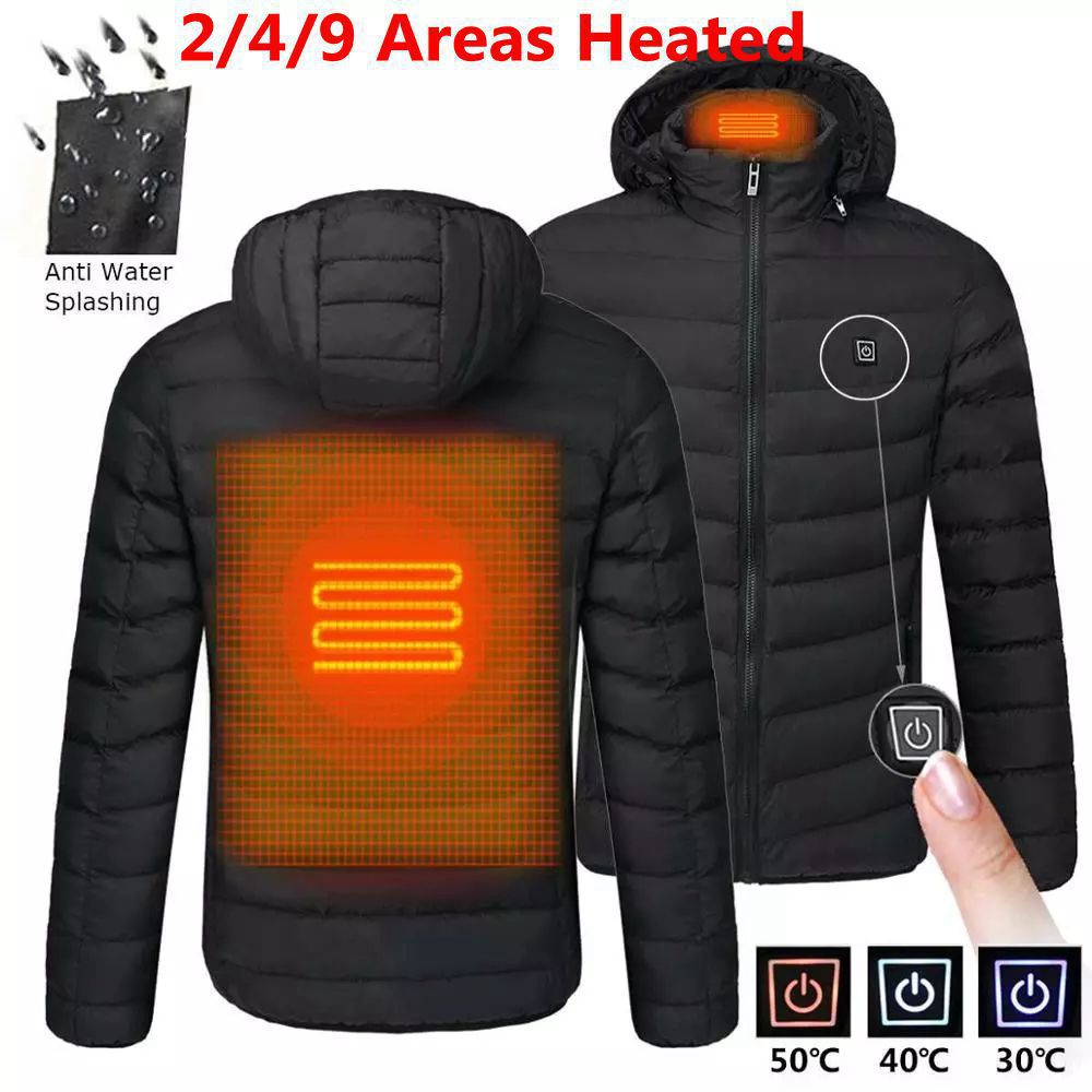 Veste d'hiver chauffante électrique USB pour hommes et femmes