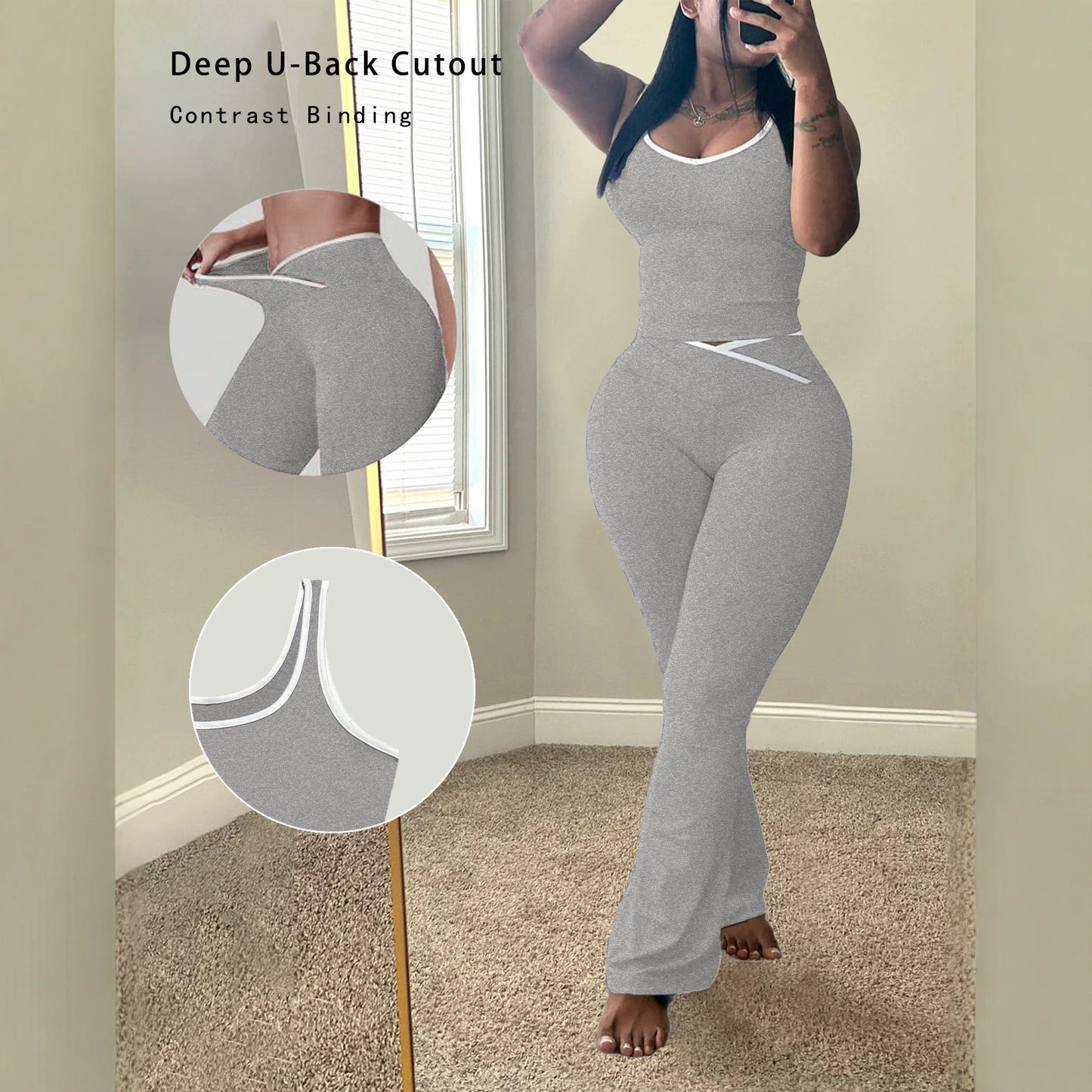 Débardeur d'été pour femmes et pantalon