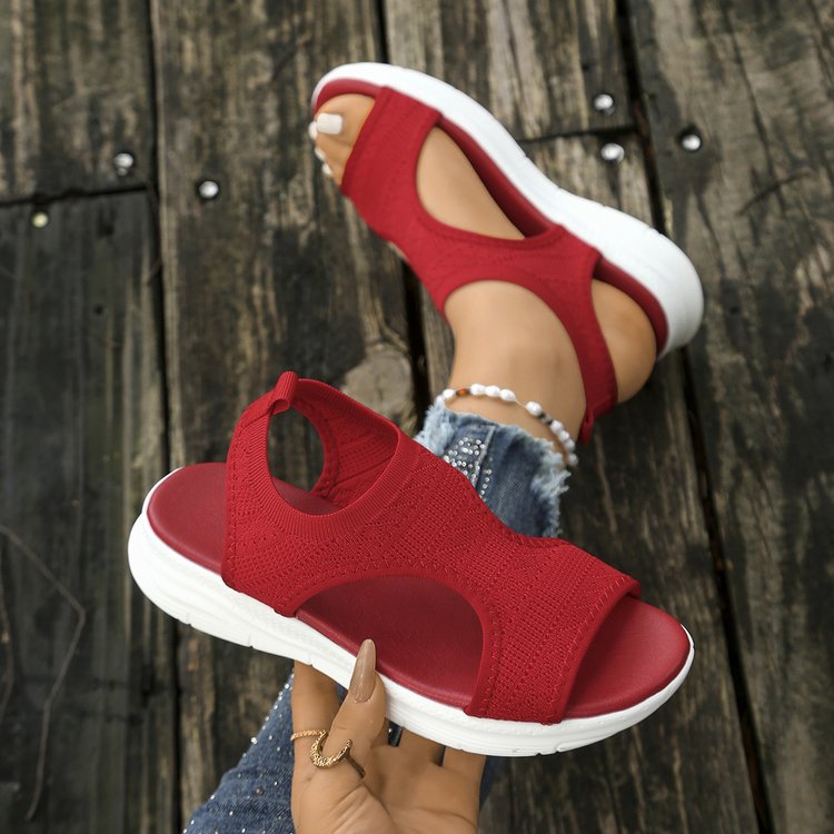 Chaussures :Sandales à bout ouvert en résille pour femmes