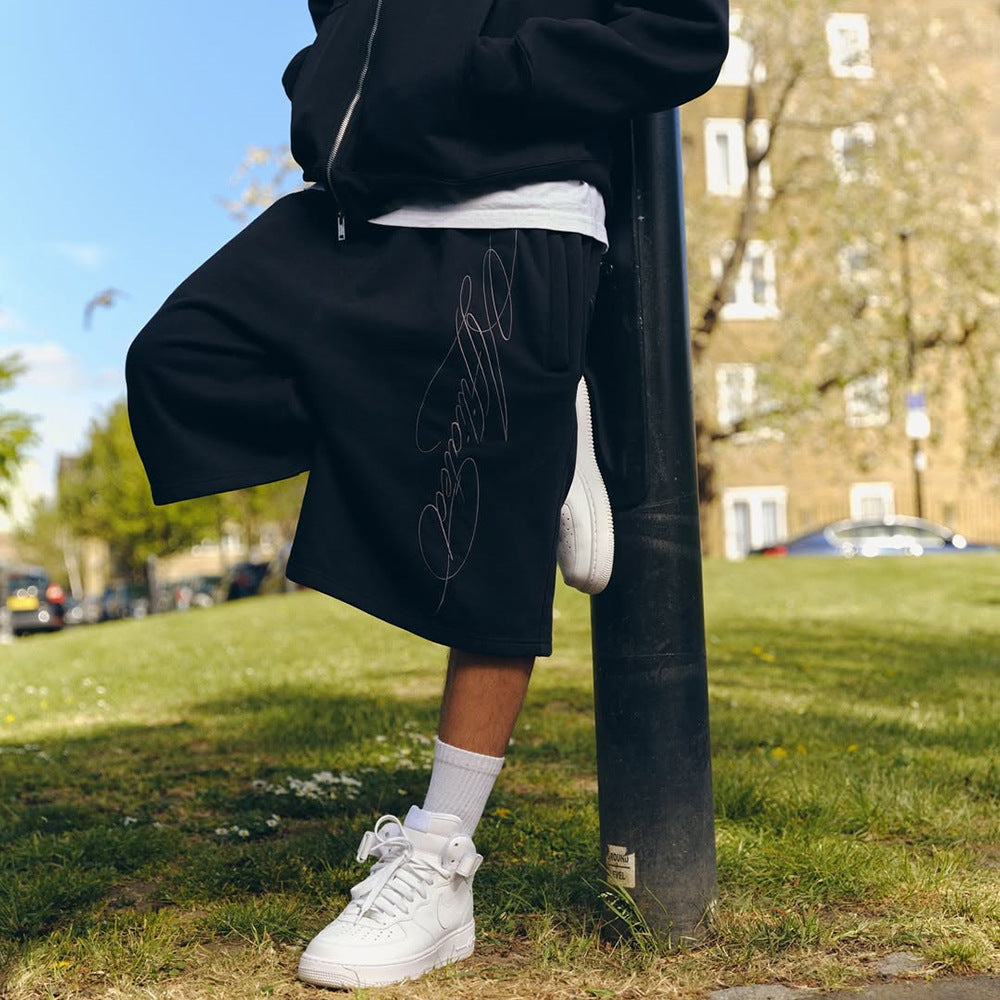 Shorts décontractés brodés pour hommes