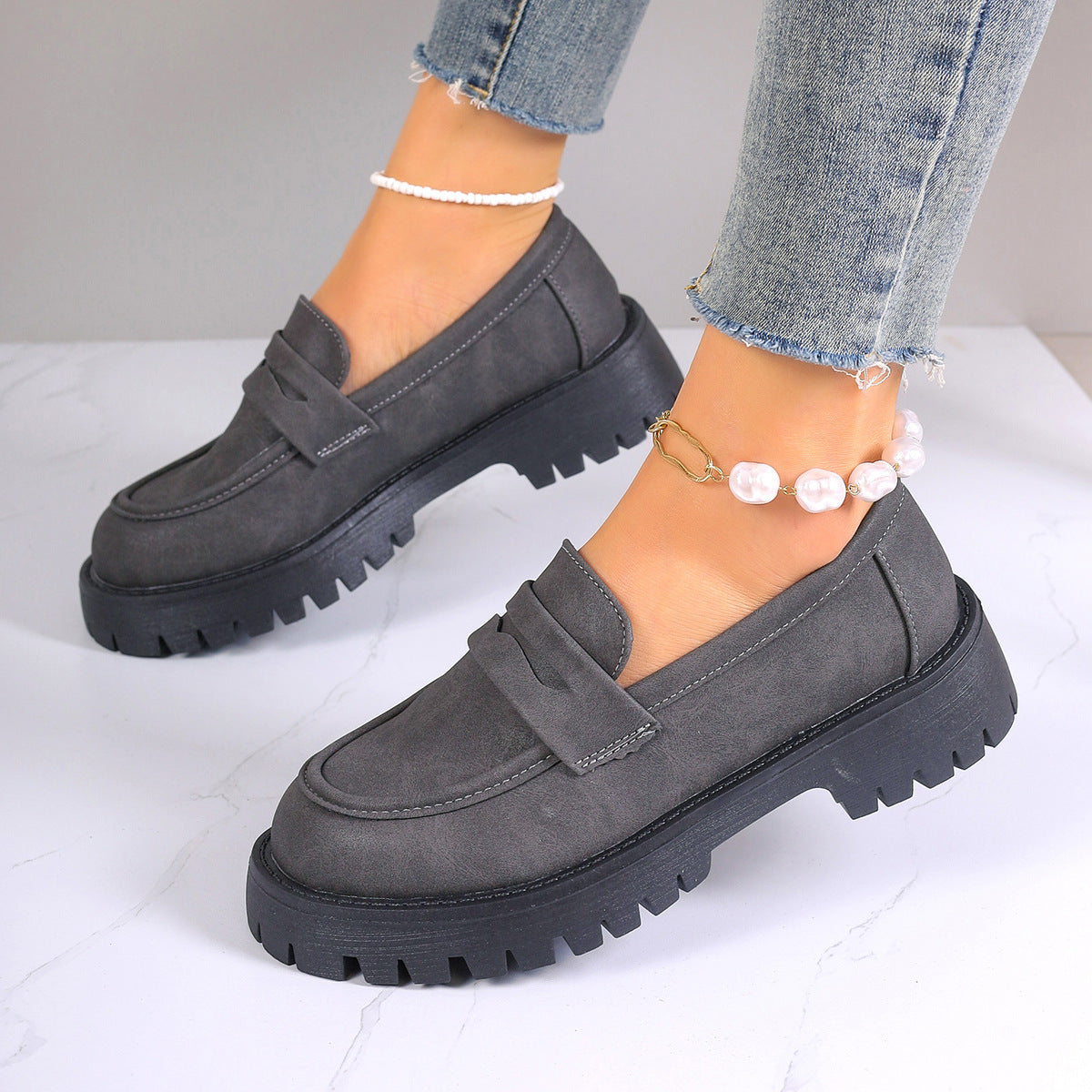 Mocassins à enfiler à tige basse