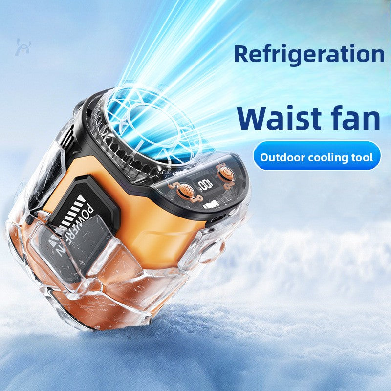 Ventilateur de taille portable rechargeable par USB avec affichage numérique