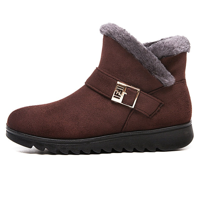 Chaussures :Bottes d'hiver pour femmes avec doublure en polaire