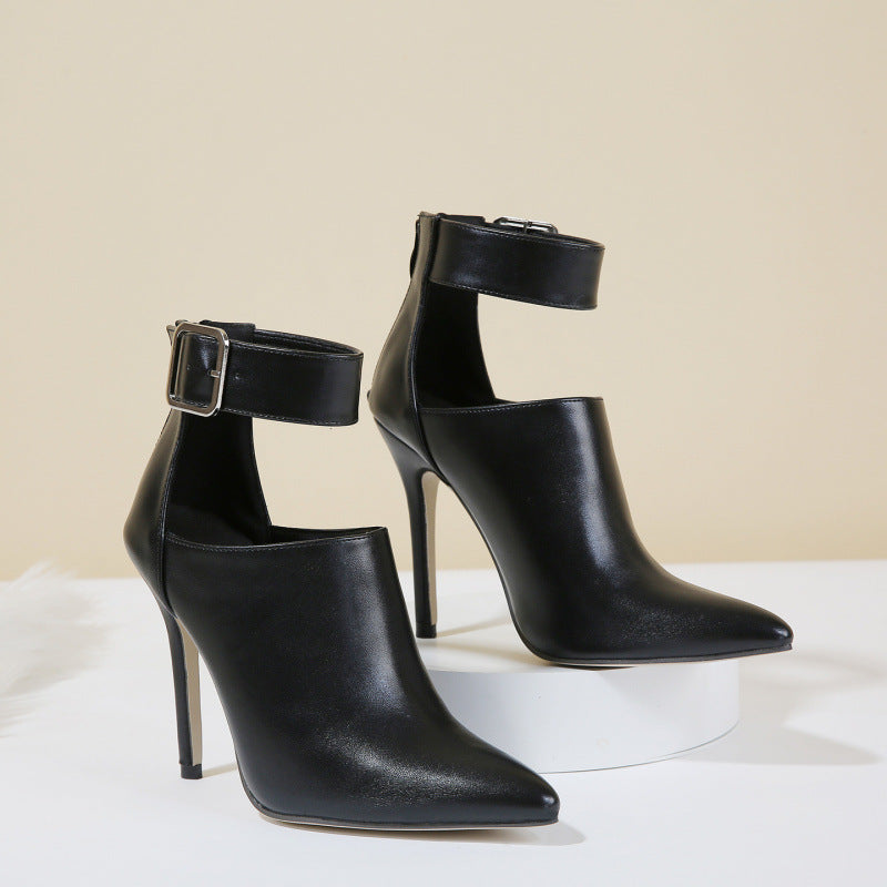Bottines à talons hauts et bout pointu pour femme