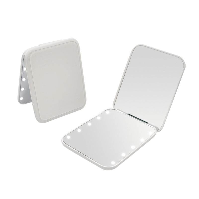 Miroir de poche pliable portable à LED avec lumiere
