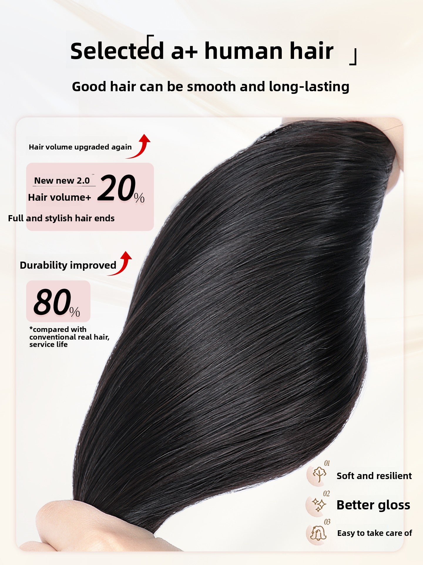 Perruque complète en cheveux humains véritables pour femmes