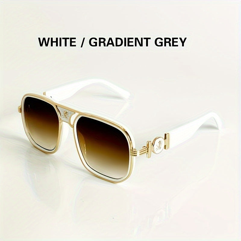Lunettes de soleil polarisées à monture métallique classique avec protection UV400