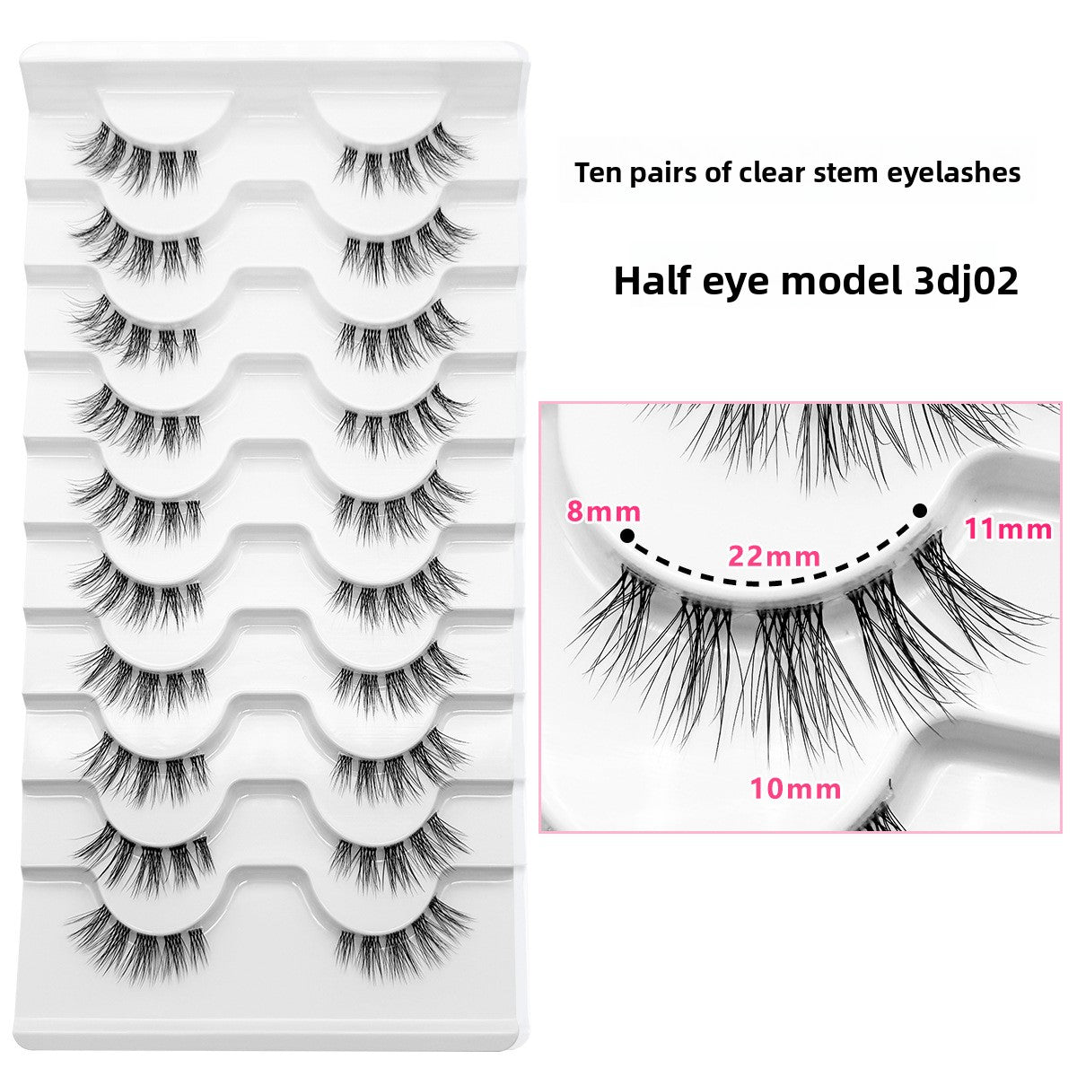 Faux cils 10 paires effet naturel
