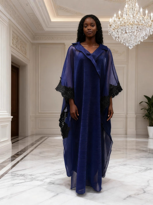 Habit :Robe longue fluide brodée