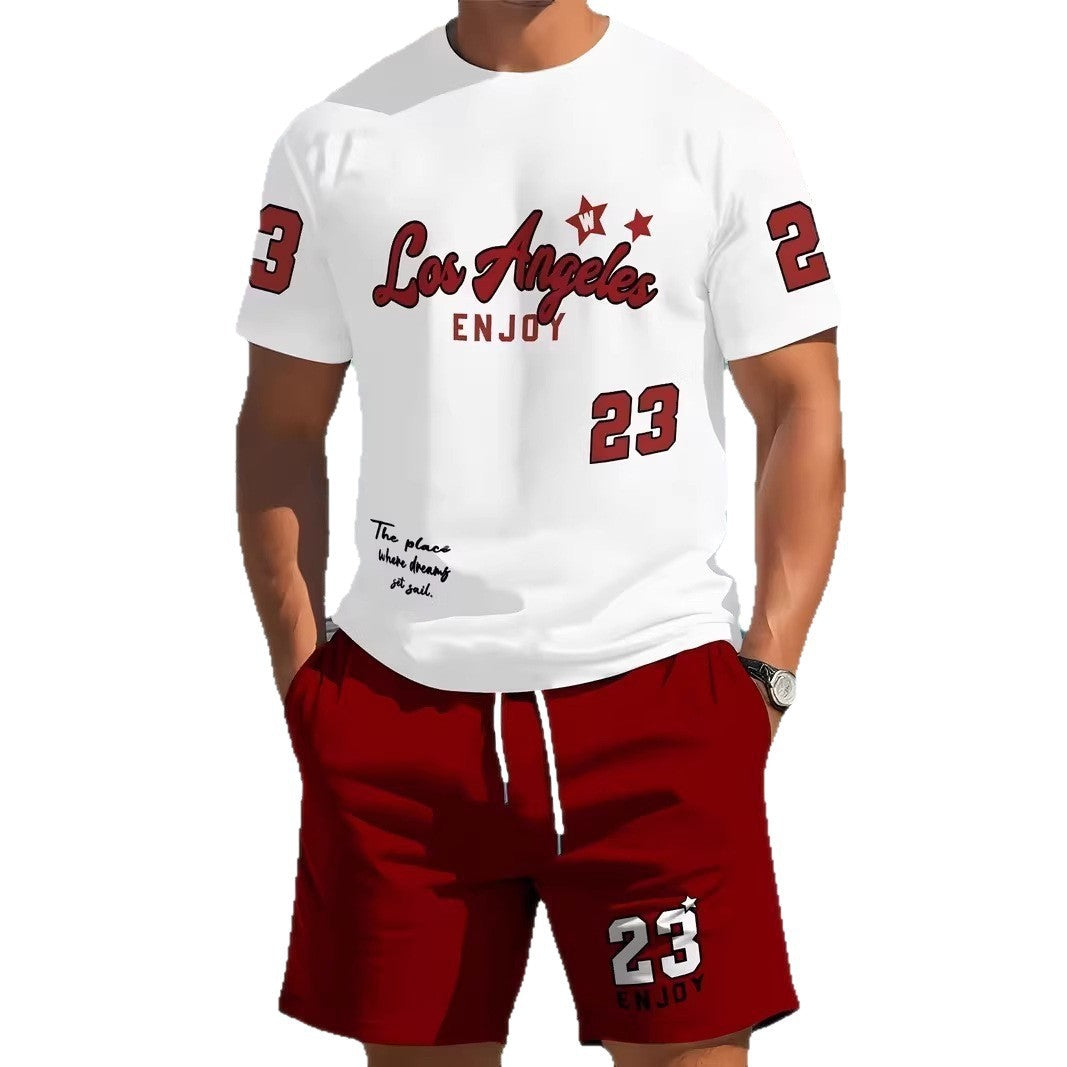 Ensemble short et manches courtes d'été pour homme