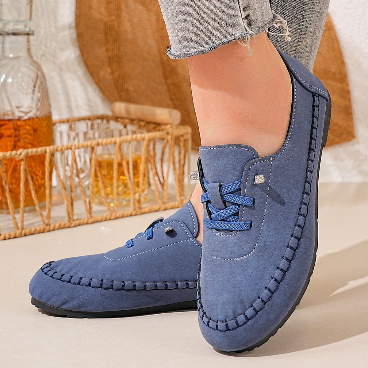 Chaussures :Ballerines rétro à lacets pour femmes