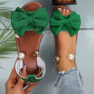Chaussures :Sandales plates pour femmes avec motif floral