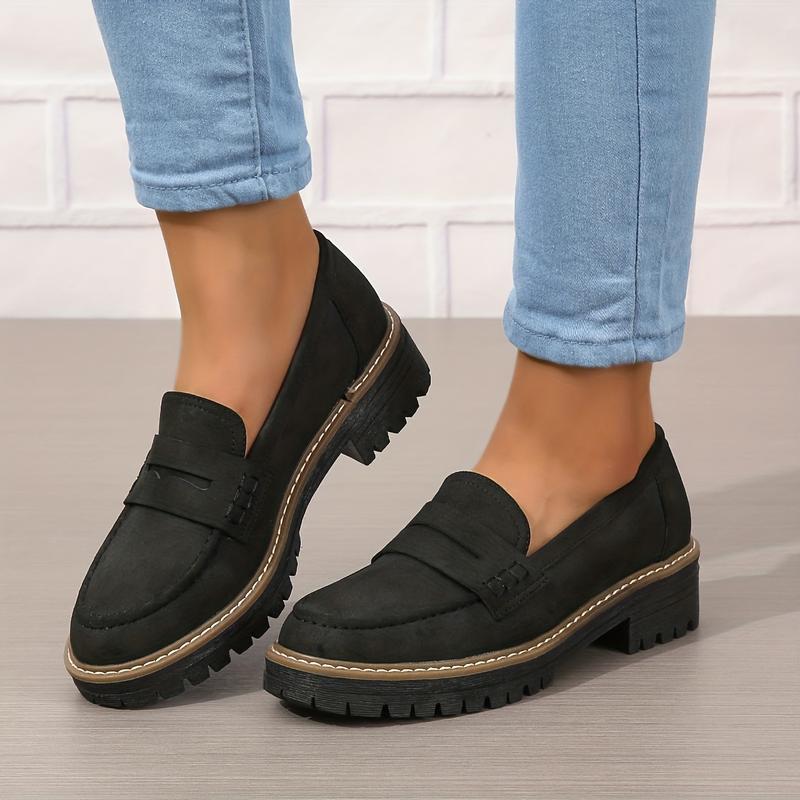 Mocassins rétro épais pour femmes