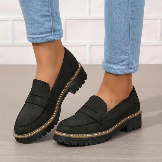 Mocassins rétro épais pour femmes