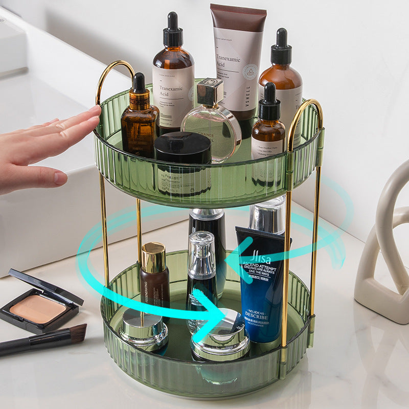 Boîte de rangement pour cosmétiques à disque rotatif