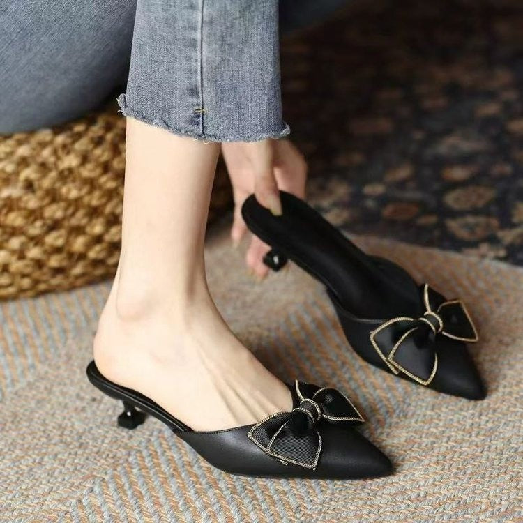 Chaussures :Pantoufles a bout demi-clos