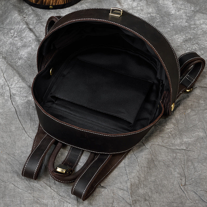 Sac à dos vintage en cuir véritable en forme de scarabée pour hommes et femmes