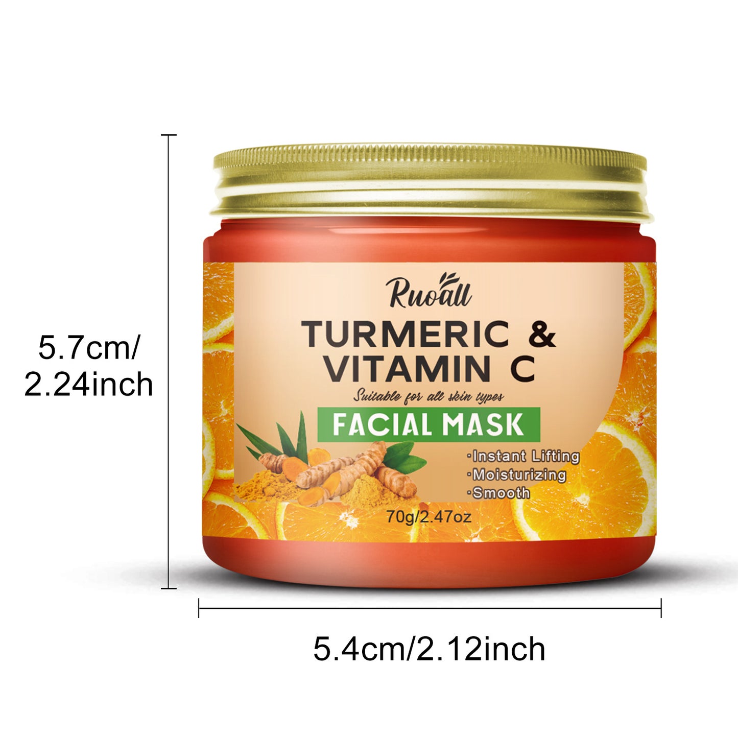 Masque visage lifting au curcuma et à la vitamine C