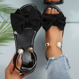 Chaussures :Sandales plates pour femmes avec motif floral