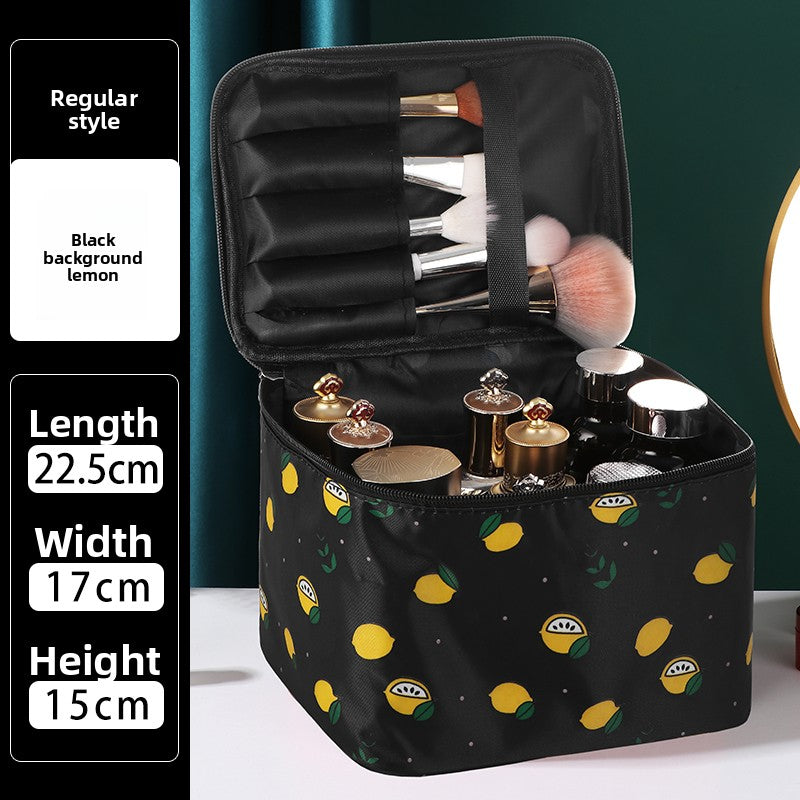 Nouvellement amélioré sac cosmétique extra-large portable 2021 nouveau produit de soins de la peau sac de cosmétiques voyage sac en tissu imperméable renforcé pour femmes