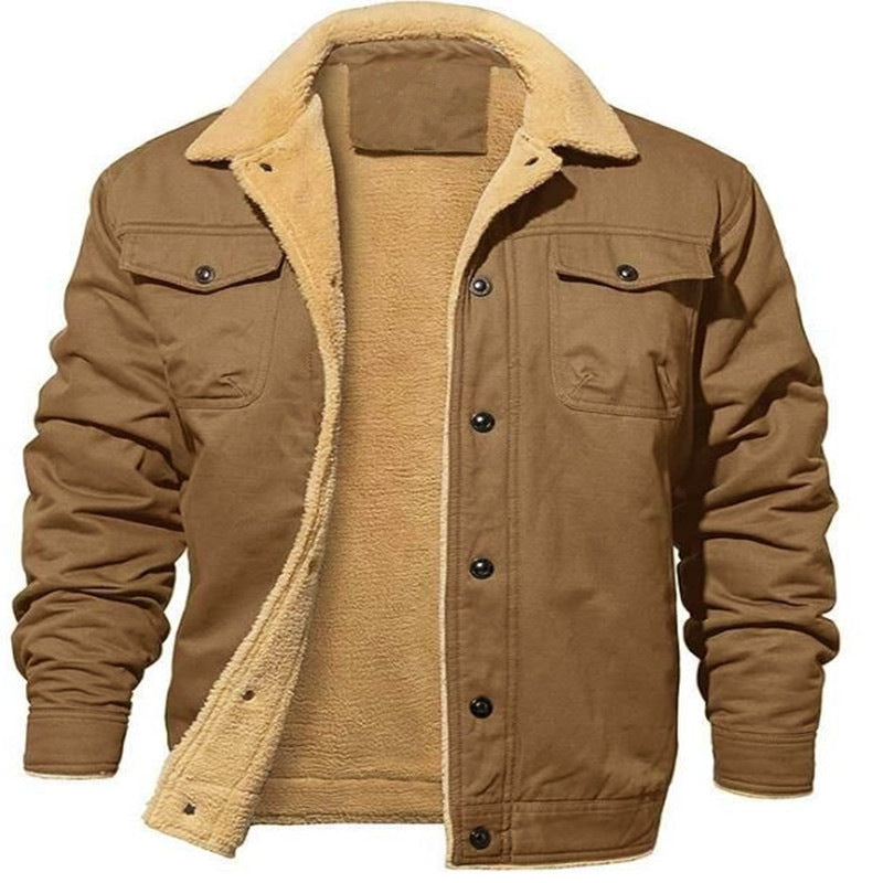 veste d'extérieur en coton doublée polaire