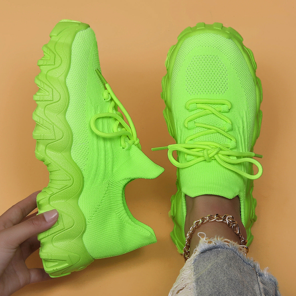 Chaussures de sport en mesh respirant pour femmes à enfiler