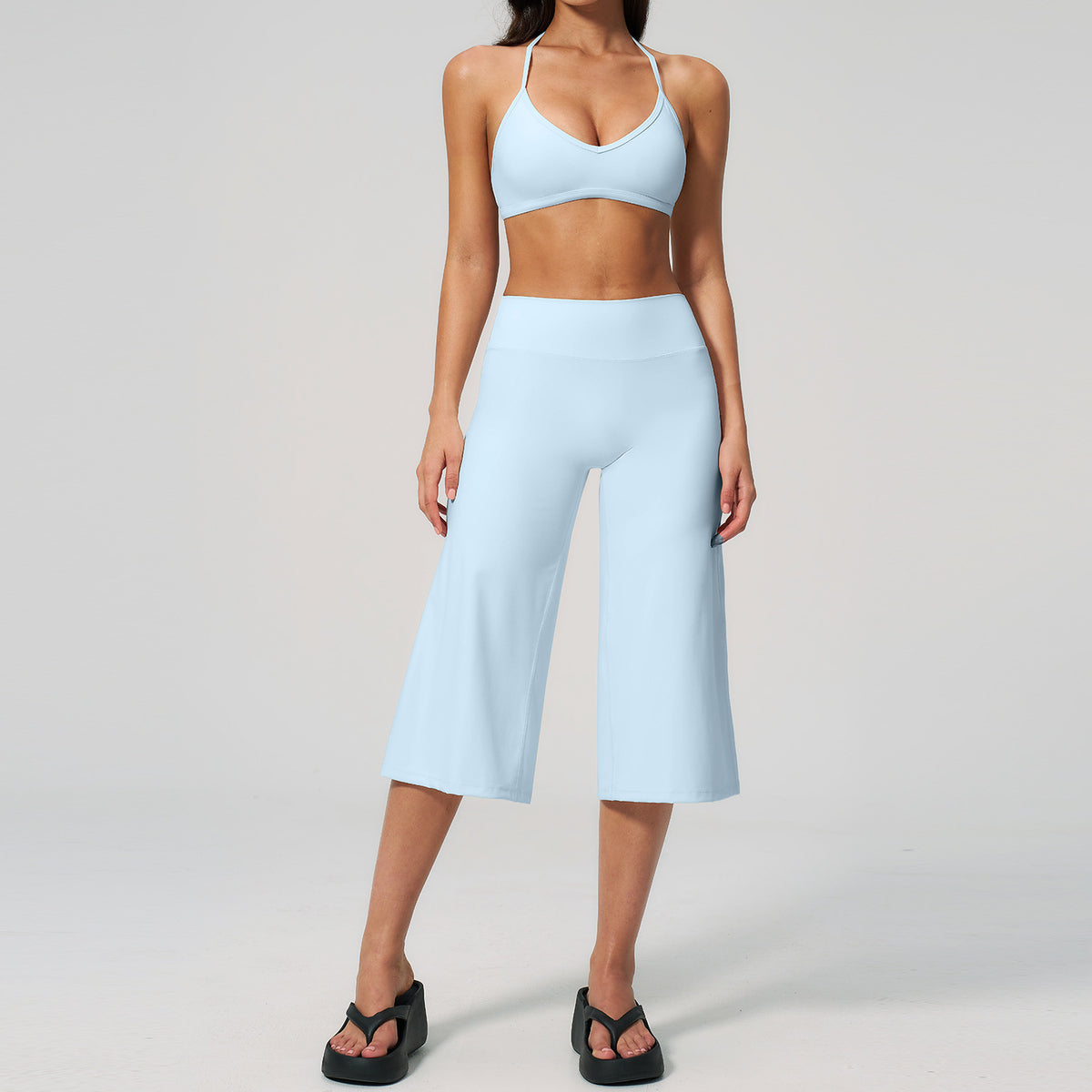 Ensemble de yoga pour femme : soutien-gorge anti-choc, short taille haute, tenue de sport deux pièces