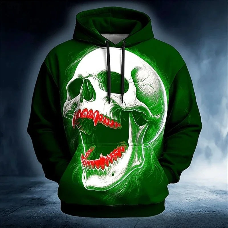 Hoodie à imprimé 3D pour hommes, pull-over à manches longues, streetwear