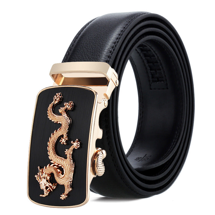 Ceinture pour homme en cuir véritable double face avec boucle automatique