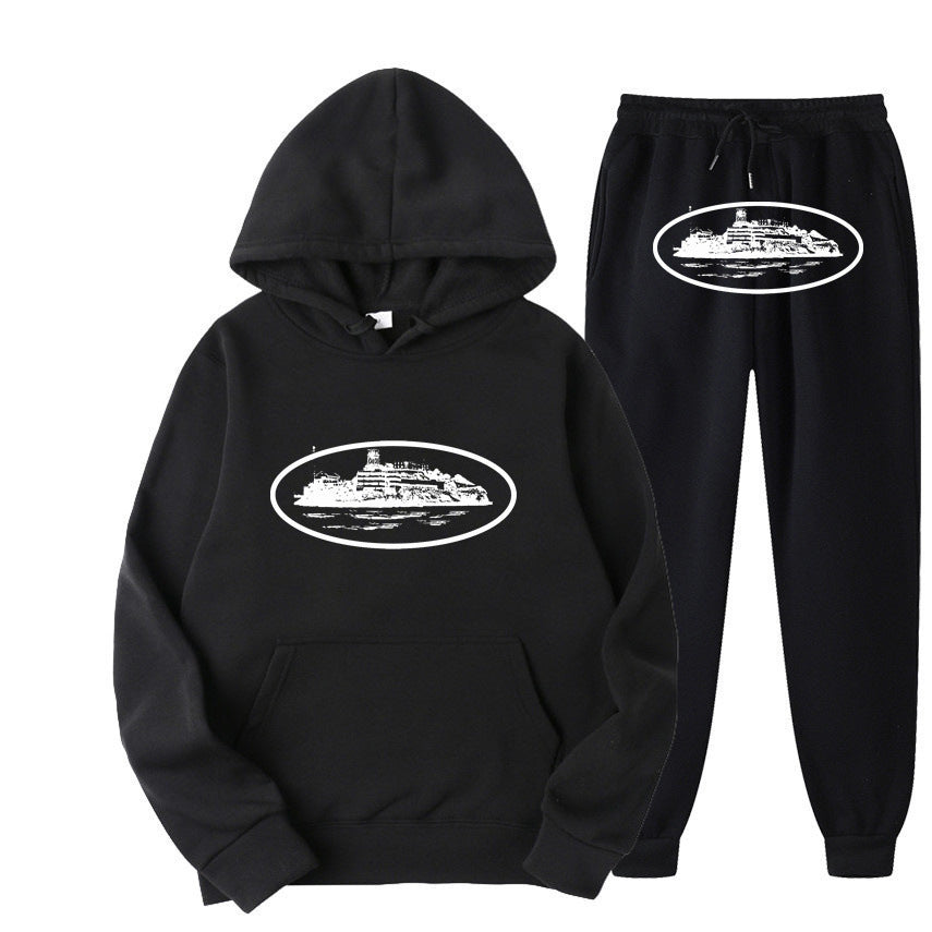 Ensemble sweat à capuche ample pour tenue de rue tendance