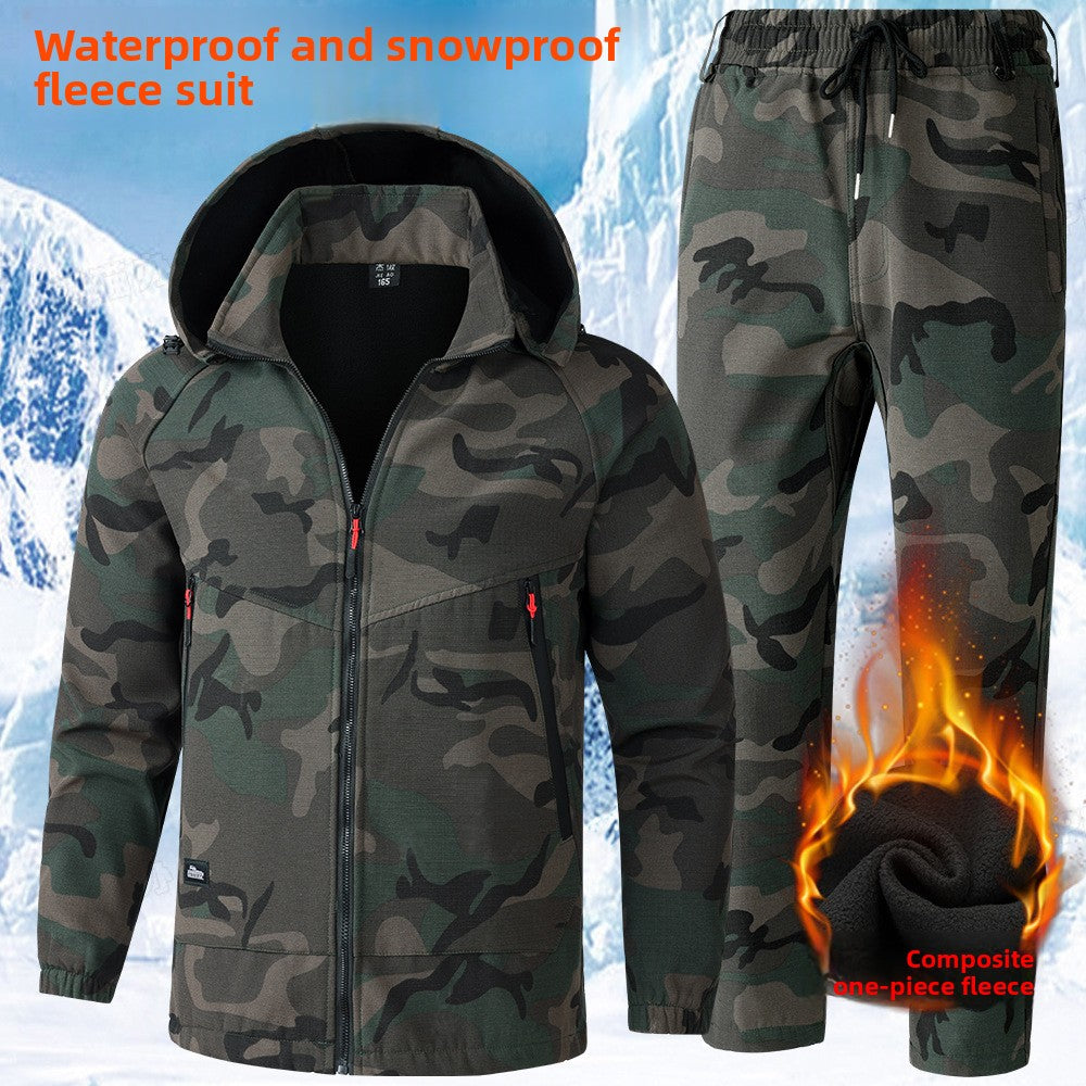 Combinaison de travail camouflage en polaire pour hommes