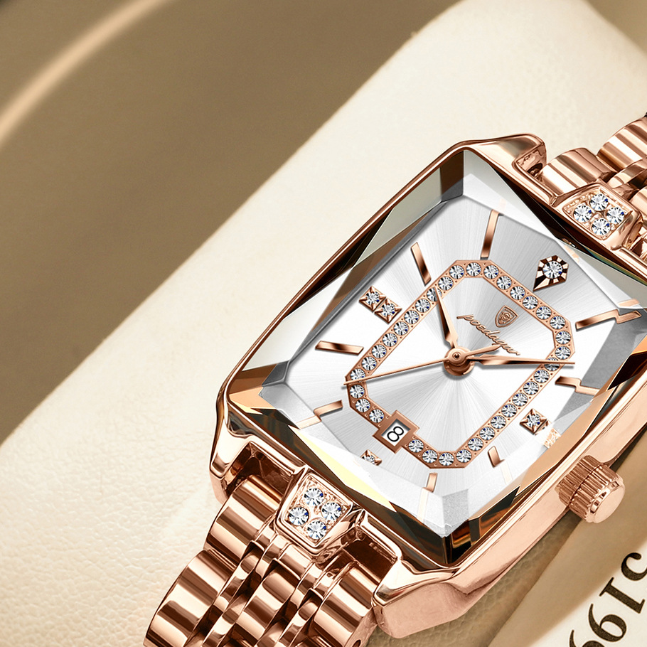 Montre carrée en quartz pour femmes