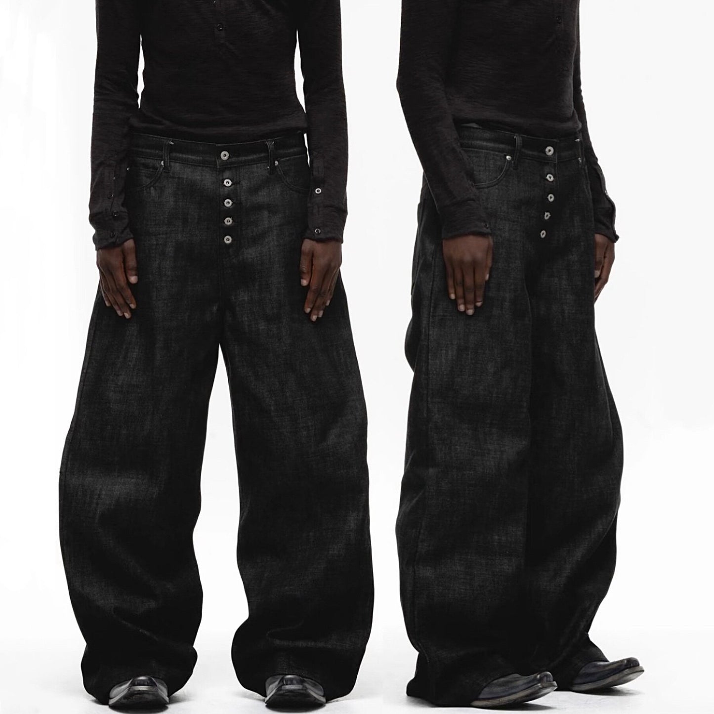 Jean 3D courbé sur mesure, ample pour hommes