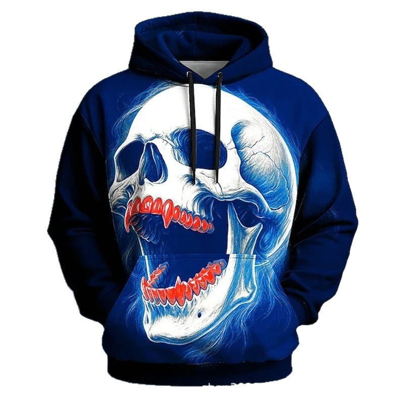 Hoodie à imprimé 3D pour hommes, pull-over à manches longues, streetwear