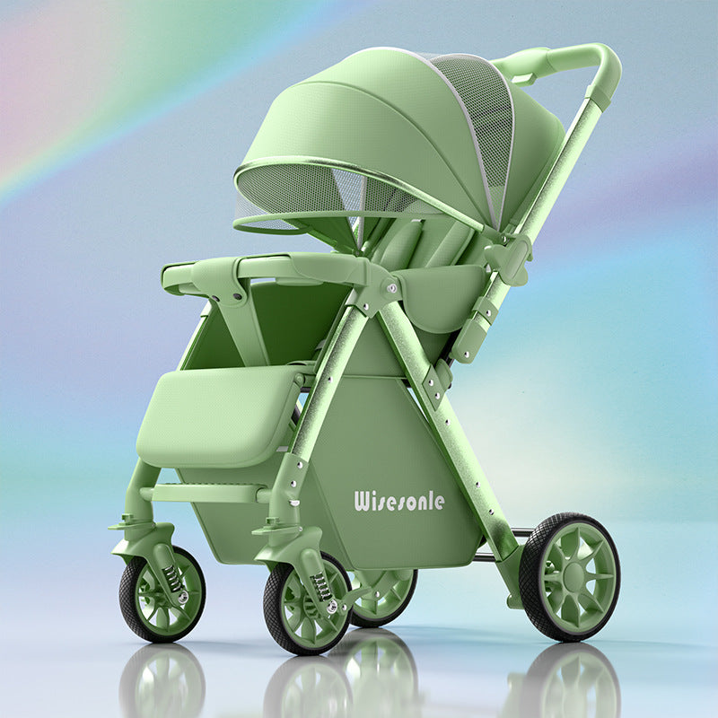 Poussette bébé légère et pliable en deux positions