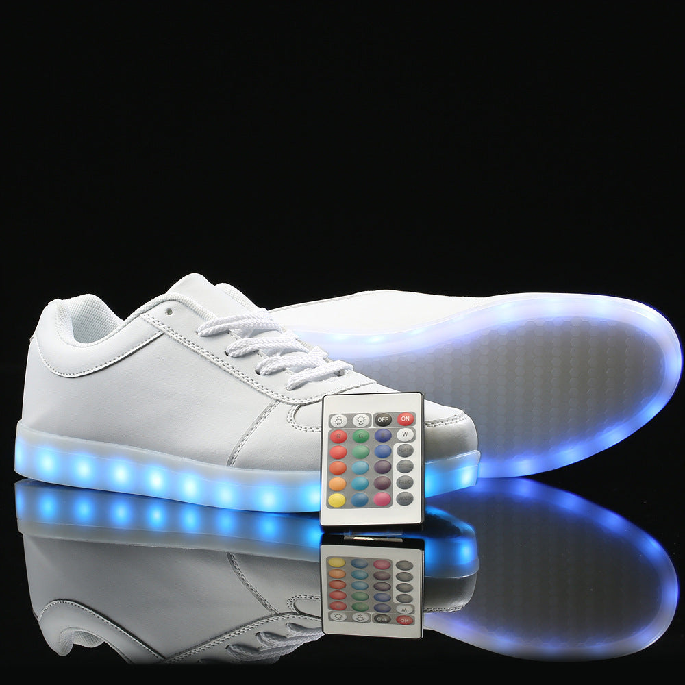 Chaussures décontractées lumineuses à surface miroir et velcro