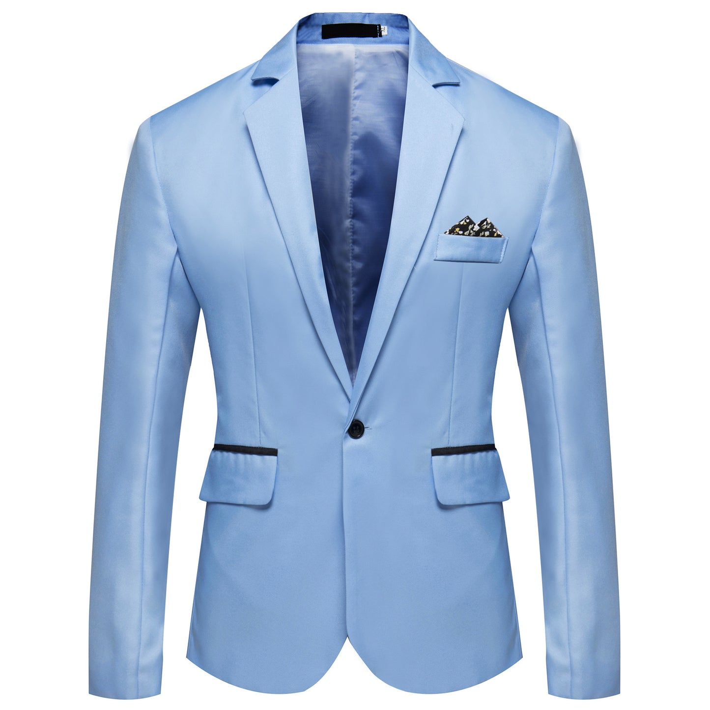 Veste de costume décontractée pour hommes à simple boutonnage
