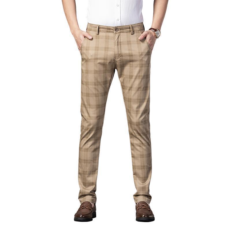 Pantalon décontracté en coton extensible pour hommes