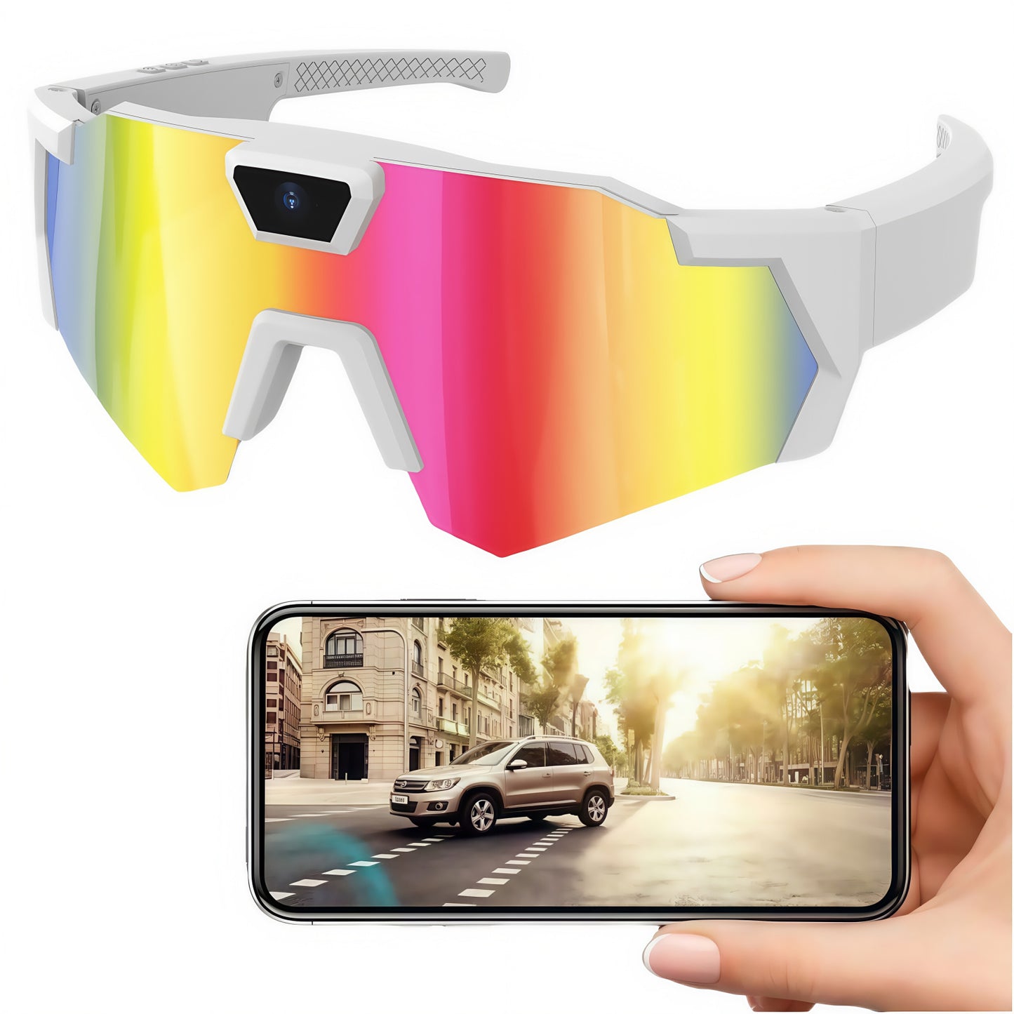 Lunettes de soleil avec caméra pour le cyclisme