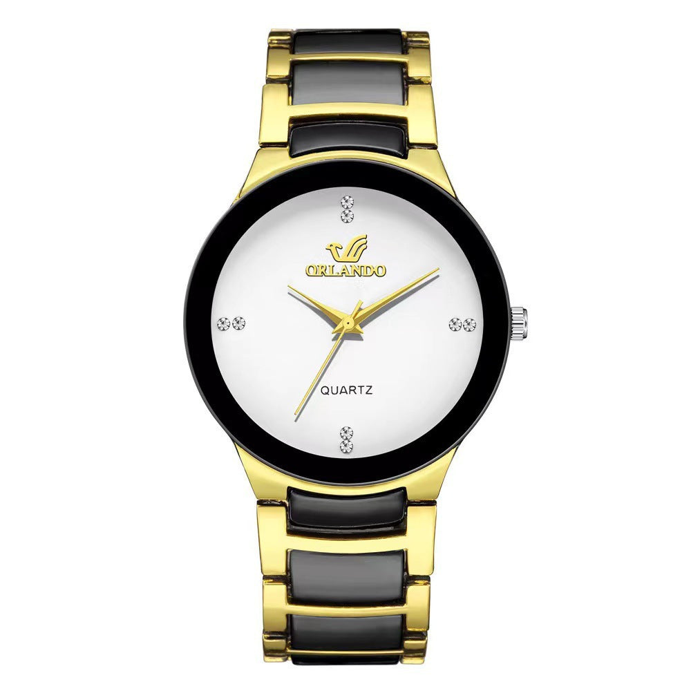 Montre Quartz Minimaliste à Cadran avec Bracelet en Acier
