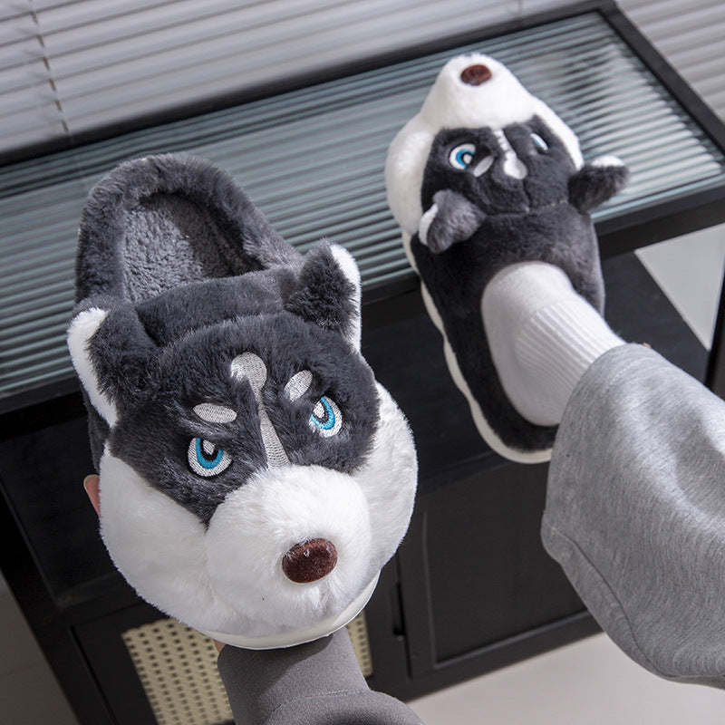 Chaussons en peluche à taille épaisse
