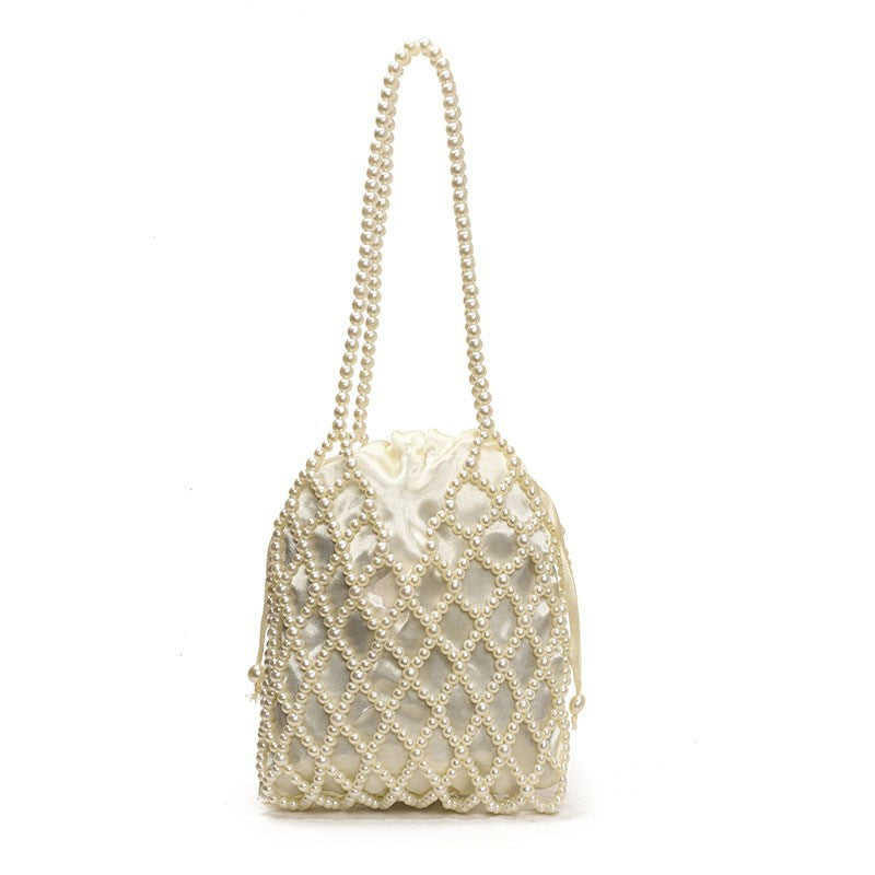 Sac à bandoulière tissé et perlé