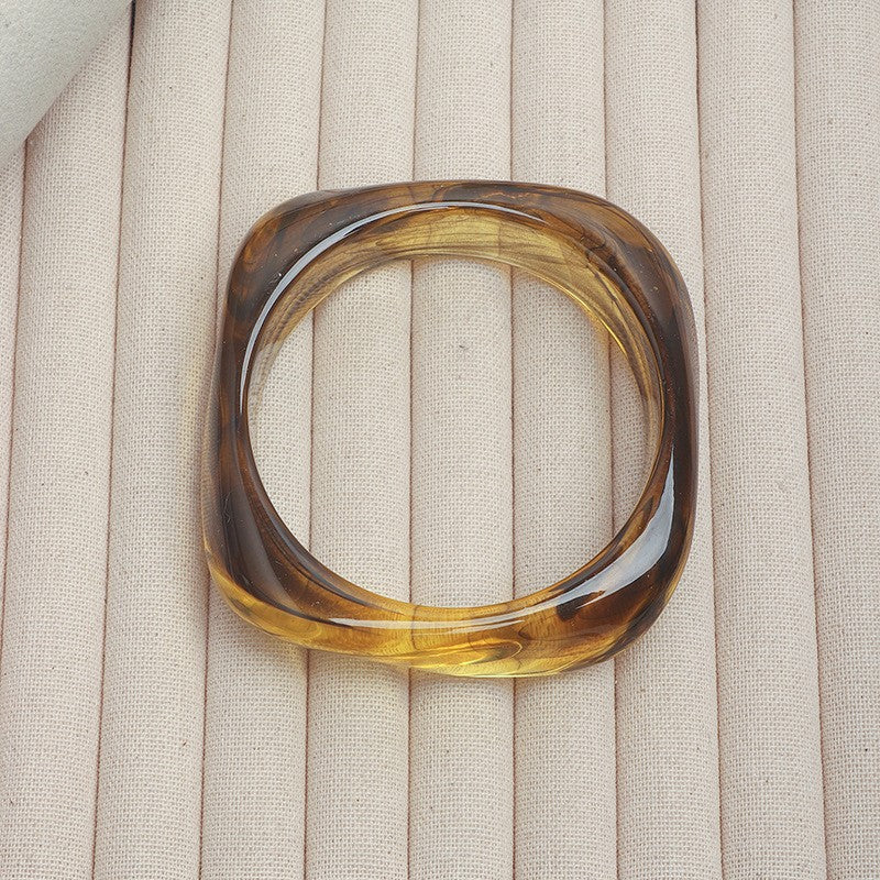 Bracelets en acrylique courbés pour femmes