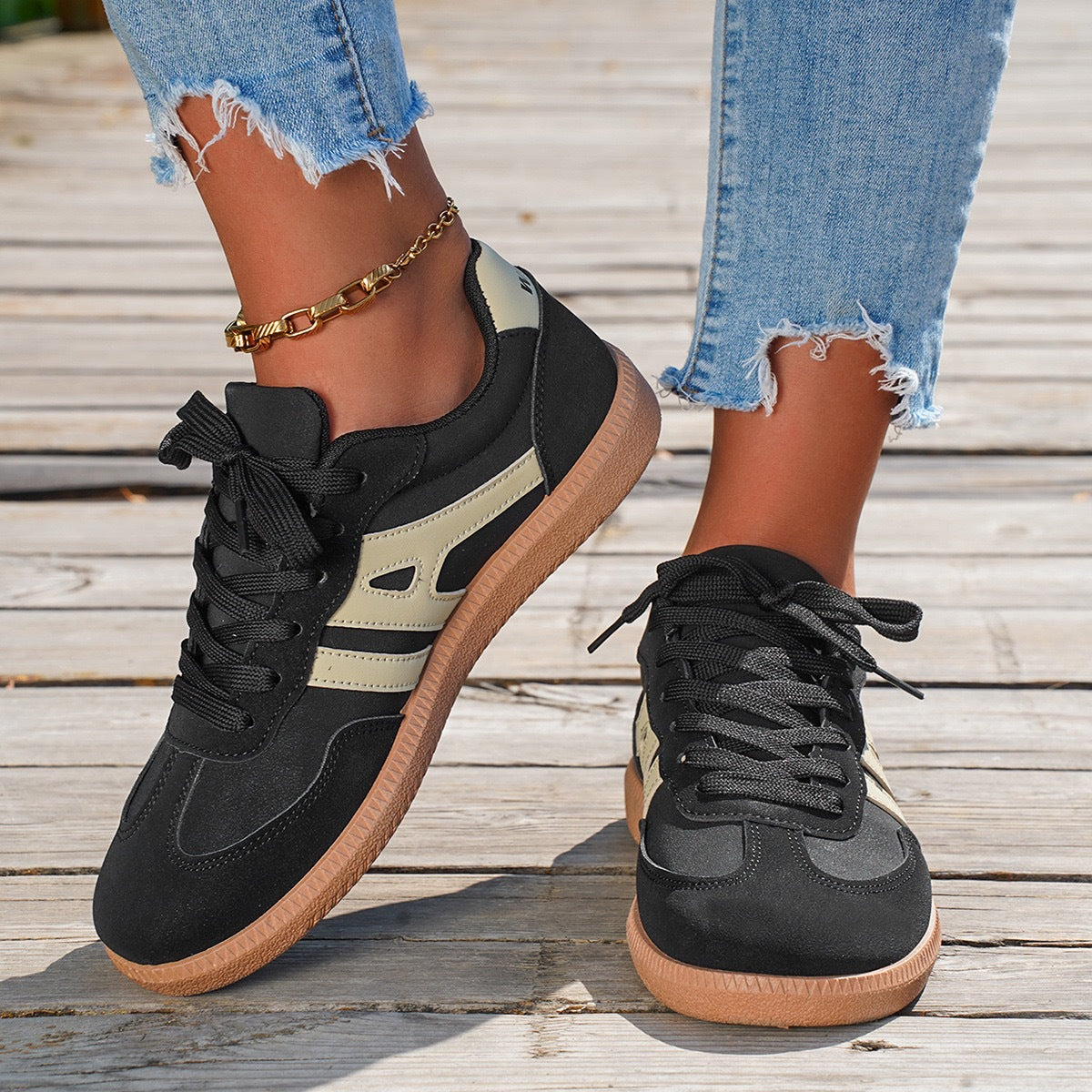 Chaussures de sport décontractées rétro pour femmes