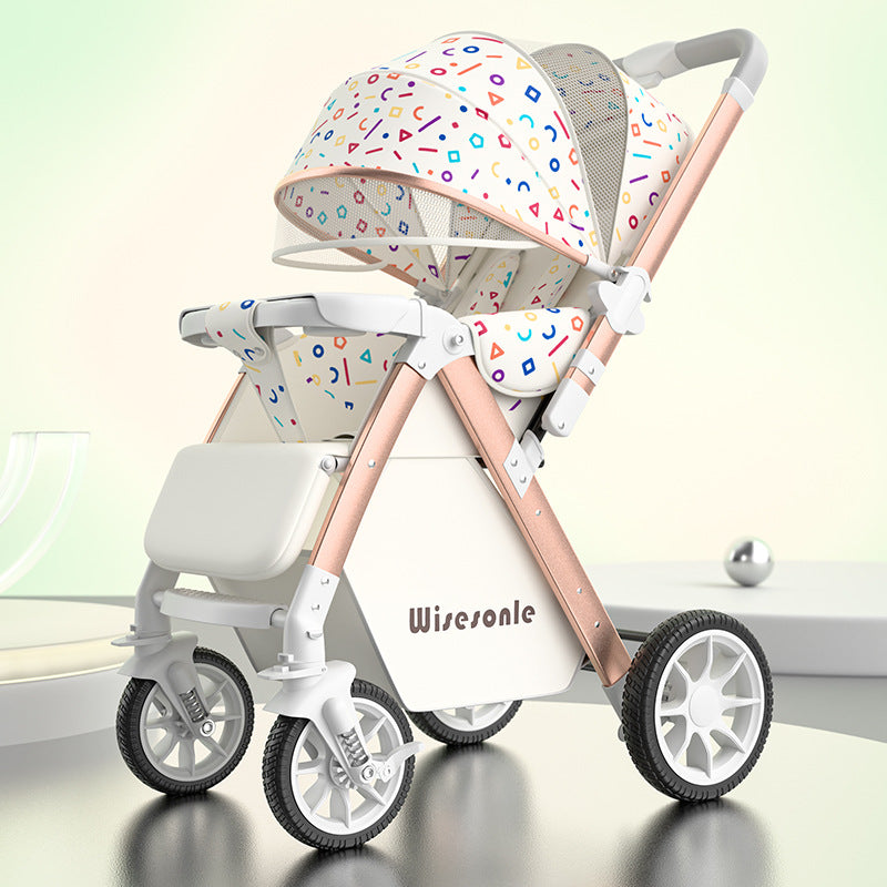 Poussette bébé légère et pliable en deux positions