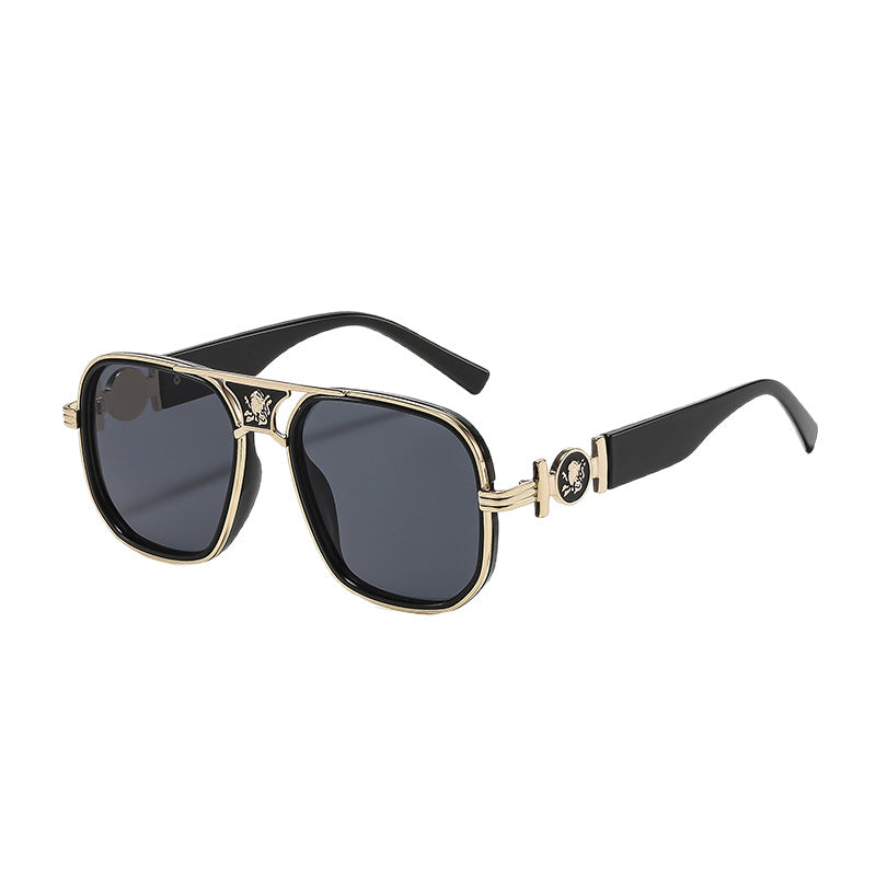 Lunettes de soleil polarisées à monture métallique classique avec protection UV400