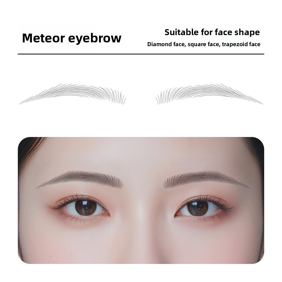 Professional Eyebrow Stamp Kit with Multiple Shapes