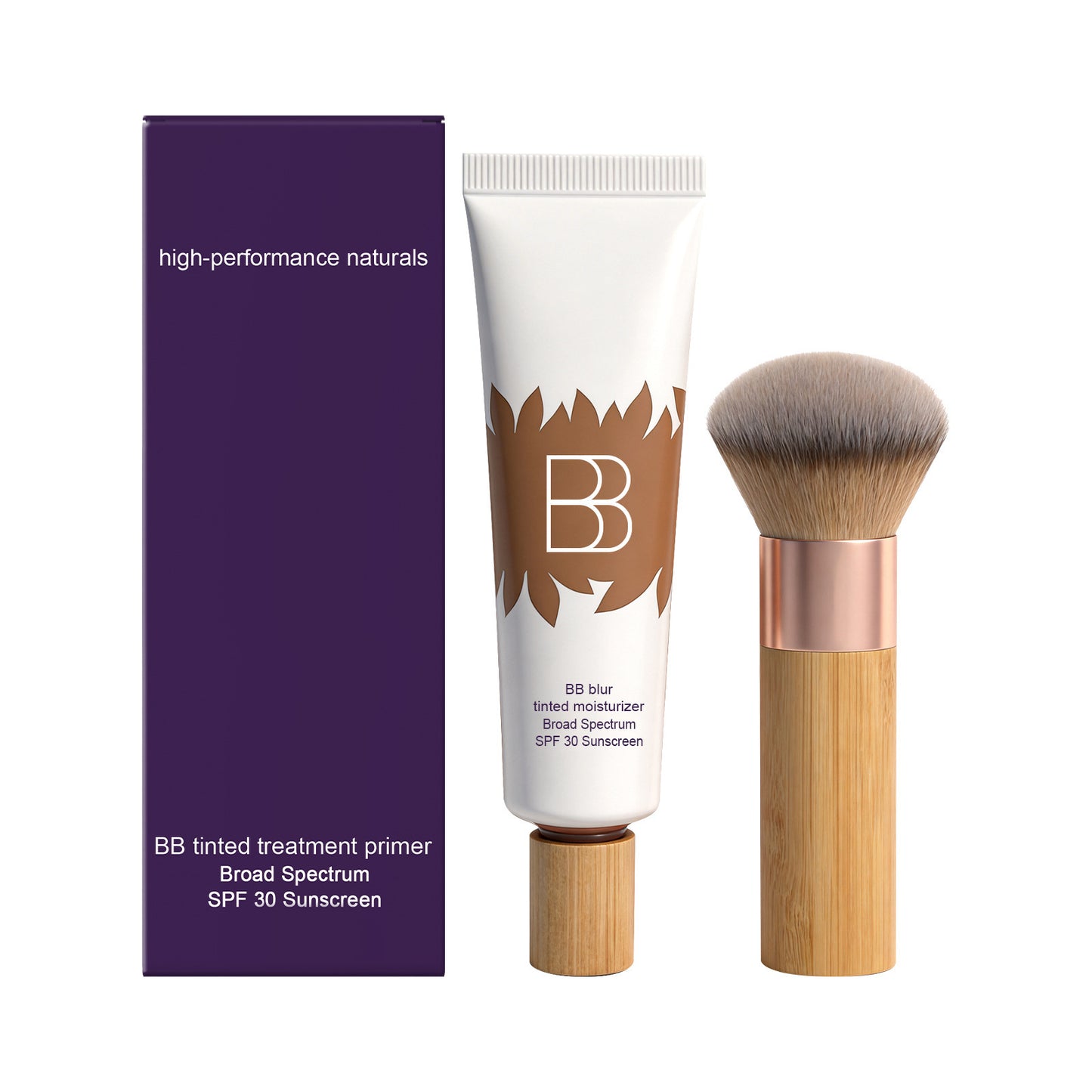 Ensemble de BB crème avec pinceau de maquillage