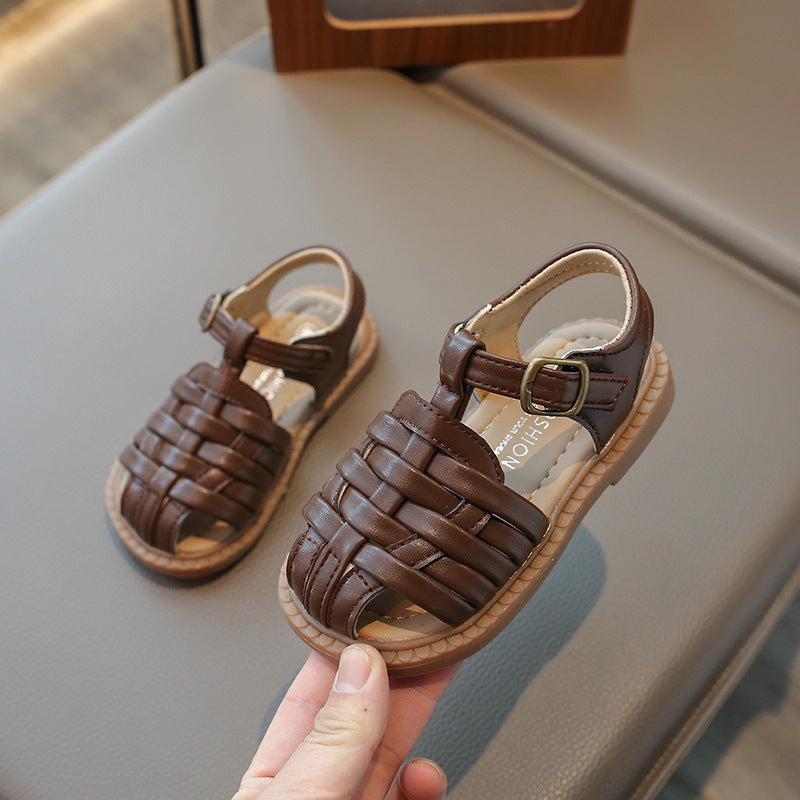 Sandales à brides tricotées pour enfants